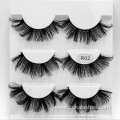 3 pairs natural lashes thick strips false eyelashes